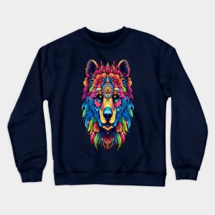 wolf Mandala Animal Ilustration Crewneck Sweatshirt